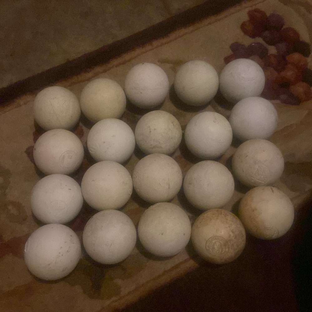 24 white lacrosse balls